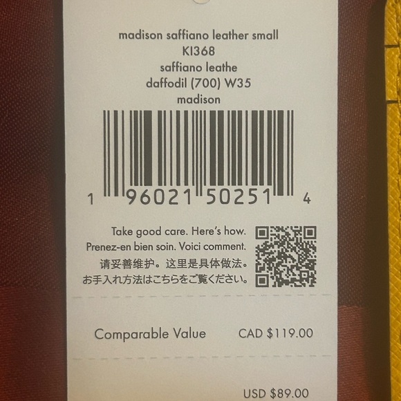 Kate Spade Vibrant Yellow Card Holder - Picture 3 of 8